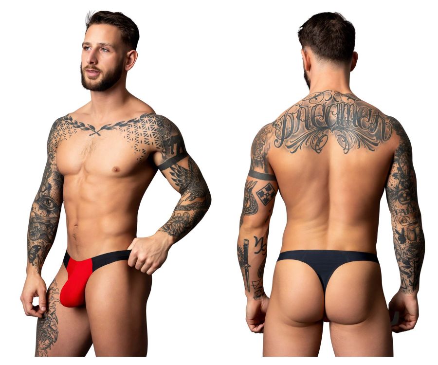 Male Power 442-300 Hot Mesh Bong Thong Color Black-Red – CandyMan Fashion