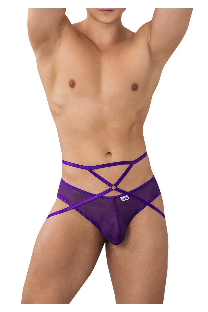 CandyMan 99640 Mesh Thongs Color Purple