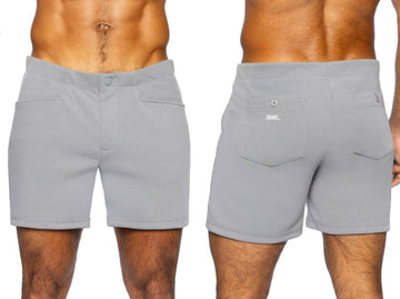 BIKE Athletic BAM207 Pantalón Corto de Entrenador 5 pulgadas Entrepierna Color Gris