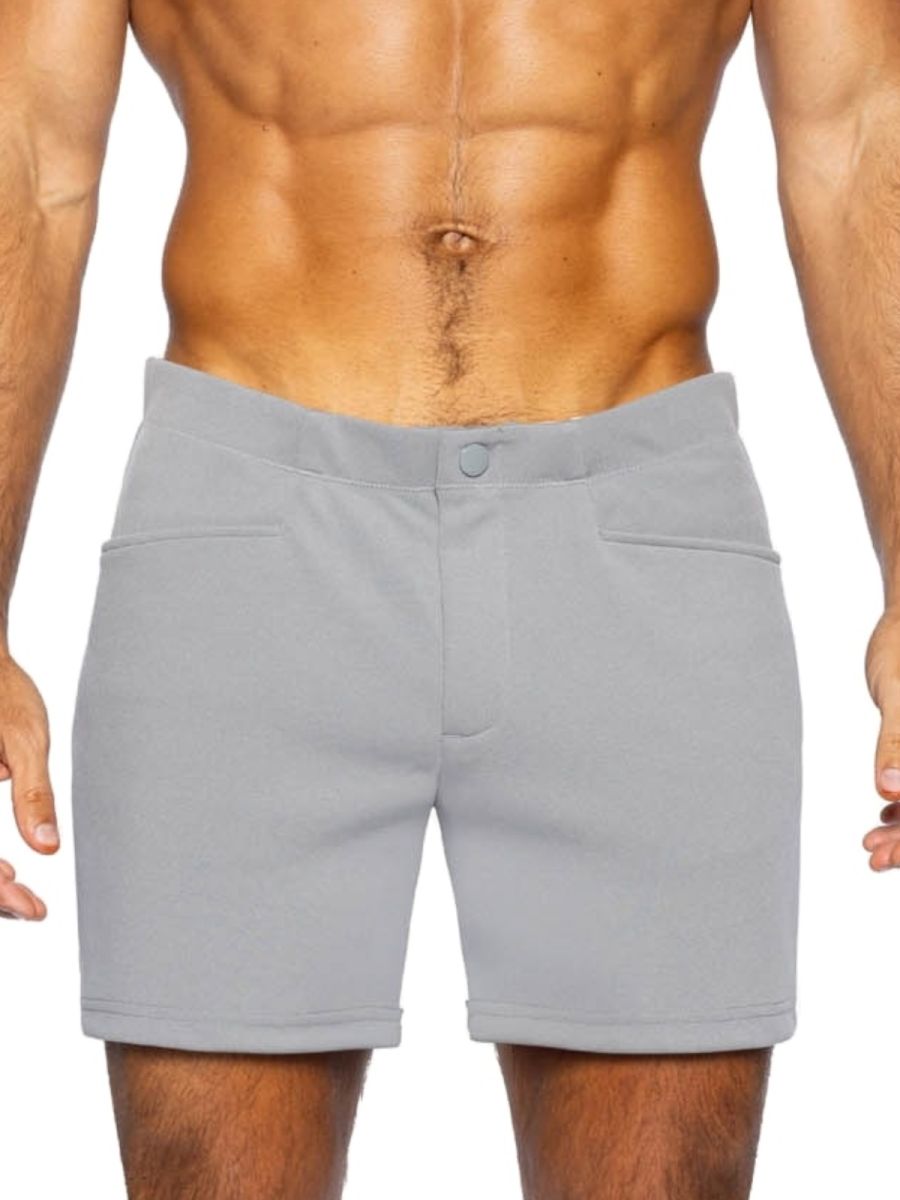 BIKE Athletic BAM207 Coaches Short 5 inch Inseam Color Color Gray