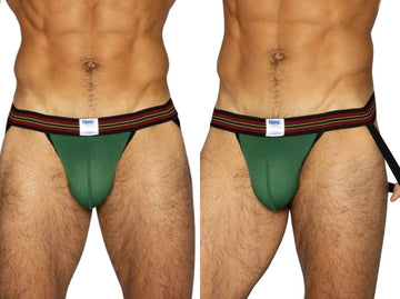 BIKE Athletic BAS305 Men's Underwear Performance Mesh Jockstrap Color Green
