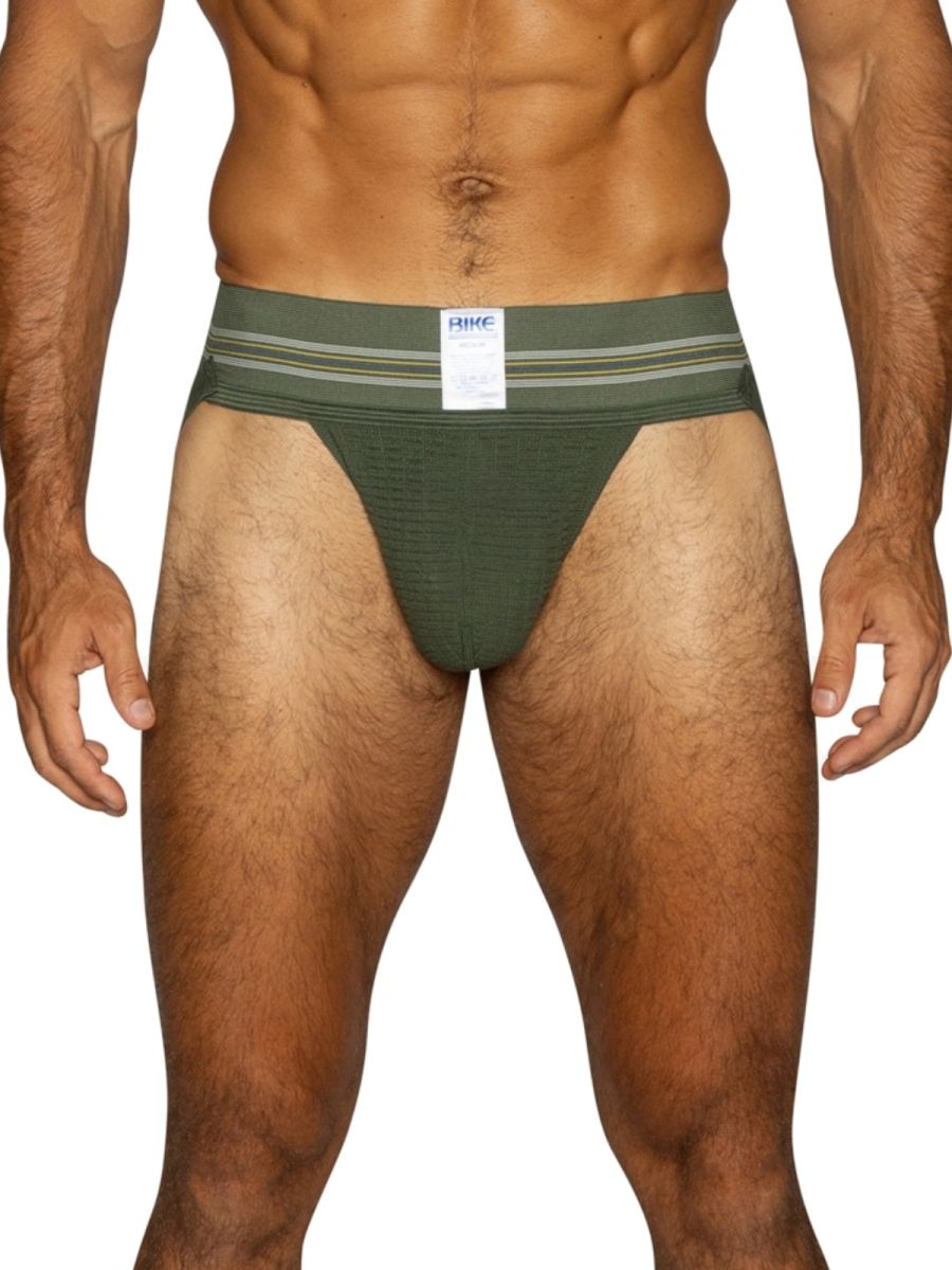 BIKE Athletic BAS306 Men's Underwear Original Number 10 Jockstrap Color Olive