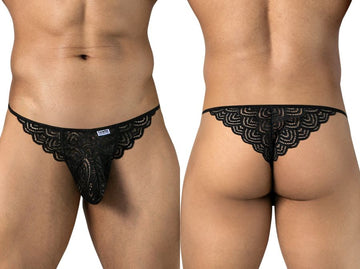 CandyMan 95002 Men's Underwear Seductive Lace Briefs Color Black