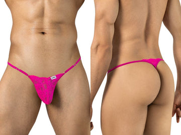 CandyMan 95020 Men's Underwear Sensual Lace Thongs Color Pink