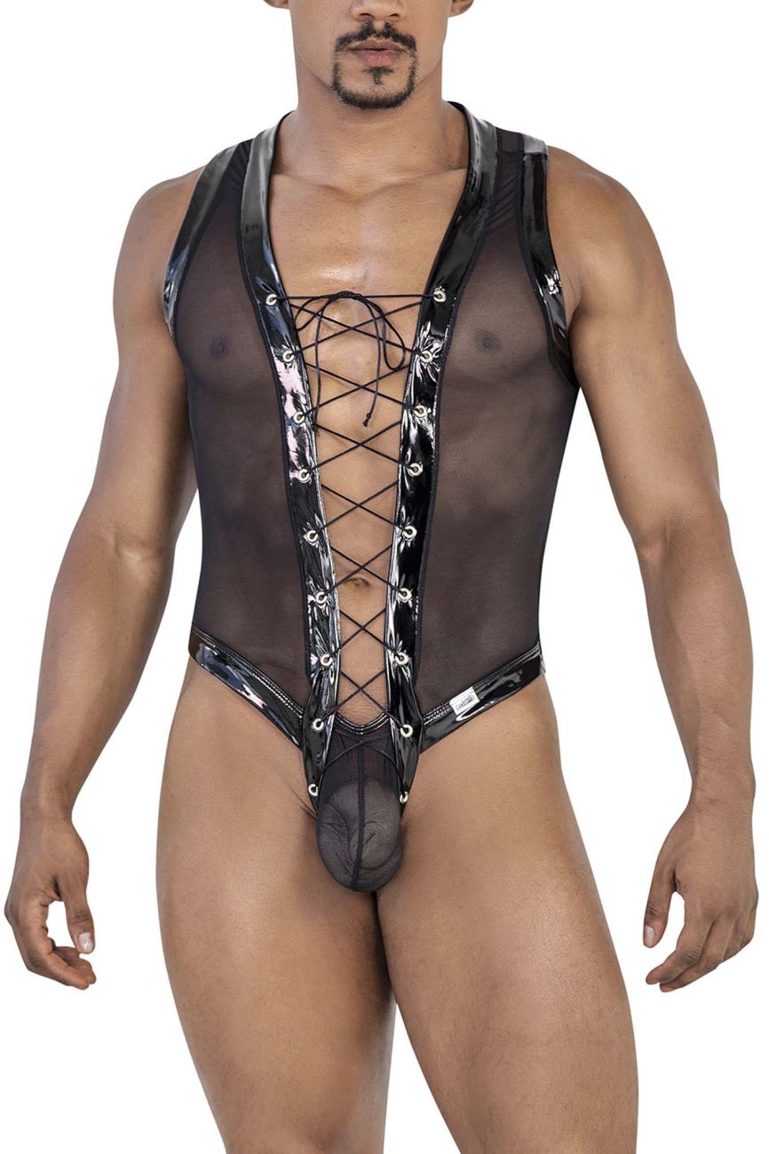 mens sexy body suit Leopard Mesh Men's Bodysuit main image 0