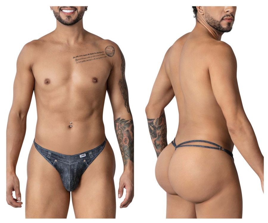 CandyMan 99899 Cowboy Thongs Color Denim Black