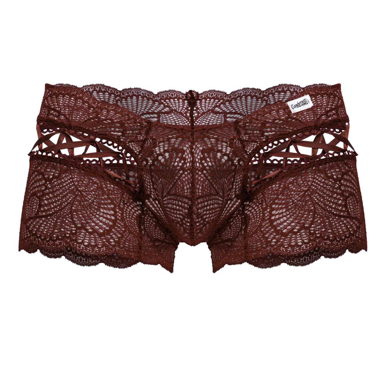 CandyMan 99916 Lace Trunks Color Burgundy – CandyMan Fashion