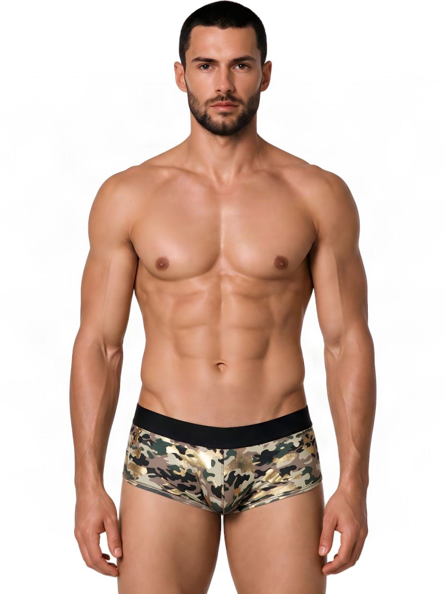 CandyMan 99937 Men's Underwear Supportive Contour Pouch Low Rise Trunks Color Camo