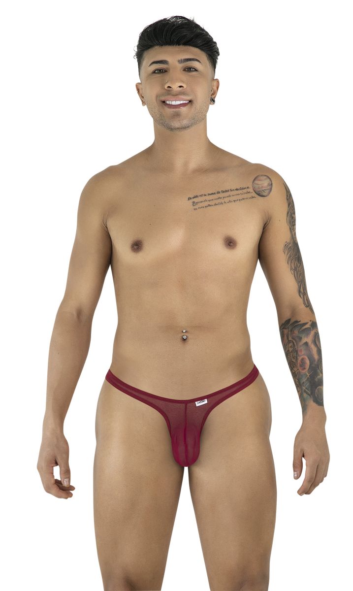 CandyMan 99954 Thongs Color Burgundy Mesh