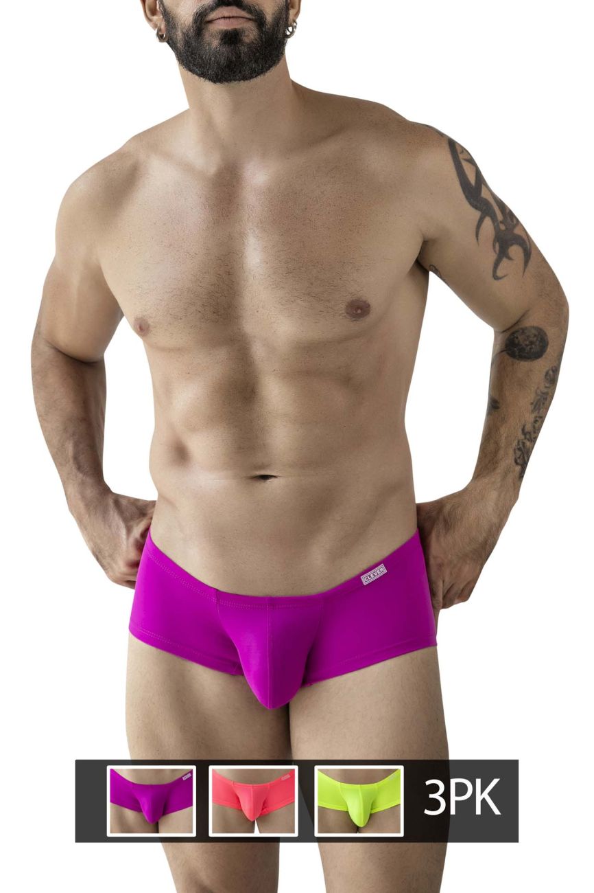 Clever 229958 3PK Australian Latin Trunks Color Multi-colored