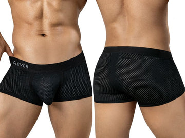 Clever Moda 26184 Men's Underwear Ulises Trunks Modern Comfort Color Black