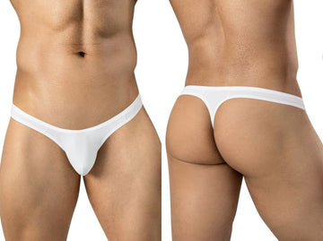 Clever 26211 Men's Underwear Murillo Thongs Sleek Minimalist Fit Color White
