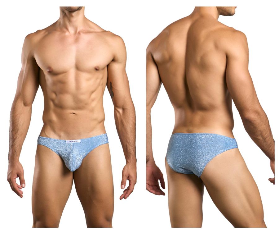 JUSTIN+SIMON XSJ01 Classic Bikini Color Lurex Blue