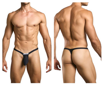 JUSTIN+SIMON XSJBU02 Bulge Thongs Color Black