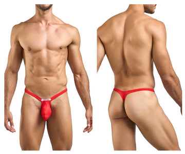 JUSTIN+SIMON XSJBU02 Bulge Thongs Color Peach Red