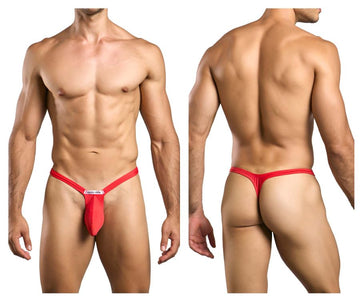 JUSTIN+SIMON XSJBU02 Bulge Thongs Color Red