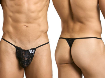 Tangas de encaje MaleBasics MBL27, color negro