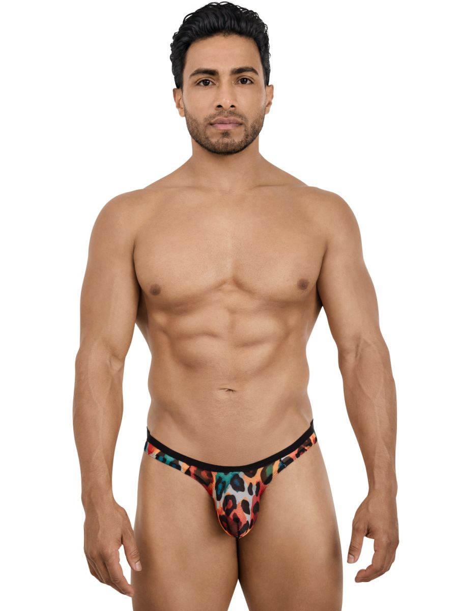 Pikante 26124 Mens Underwear Animal Print Thongs Color Multi-colored