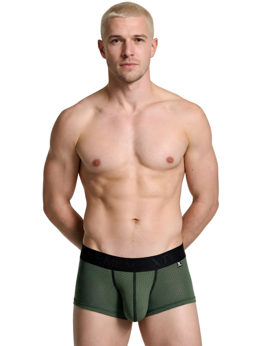 Xtremen 91252 Microfiber Mesh Trunks Color Military Green