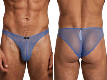 Xtremen 91264 Mens Underwear Microfiber Mesh Bikini Color Blue