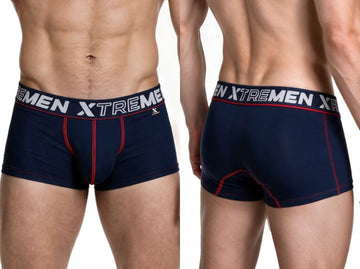 Xtremen 91265 Men's Underwear Sleek Microfiber Stretch Trunks Color Dark Blue
