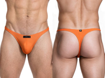 Xtremen 91266 Men's Underwear Sleek Microfiber Thongs Color Orange