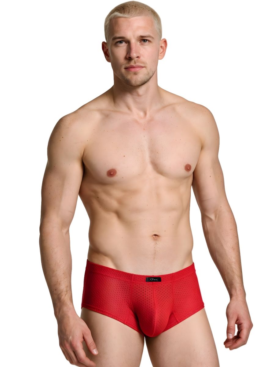 Xtremen 91269 Microfiber Mesh Briefs Color Red