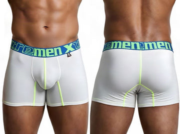 Xtremen 91271 Men's Underwear Sleek Microfiber Boxer Briefs Color White