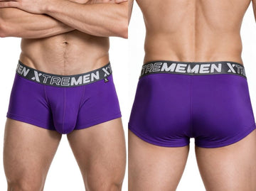 Xtremen 91274 Men's Underwear Microfiber Trunks for Daily Support Color Purple
