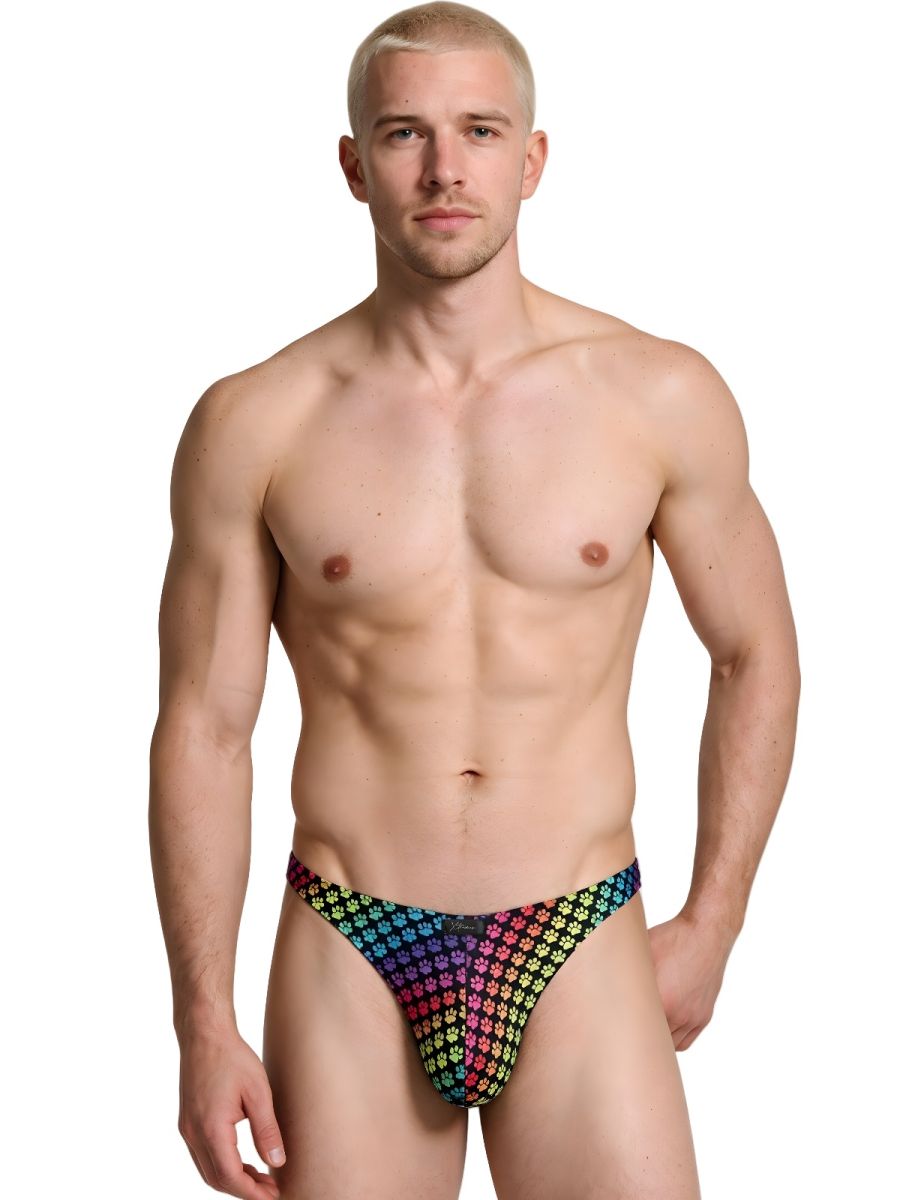 Xtremen 91284 Printed Microfiber Thongs Color Paw print