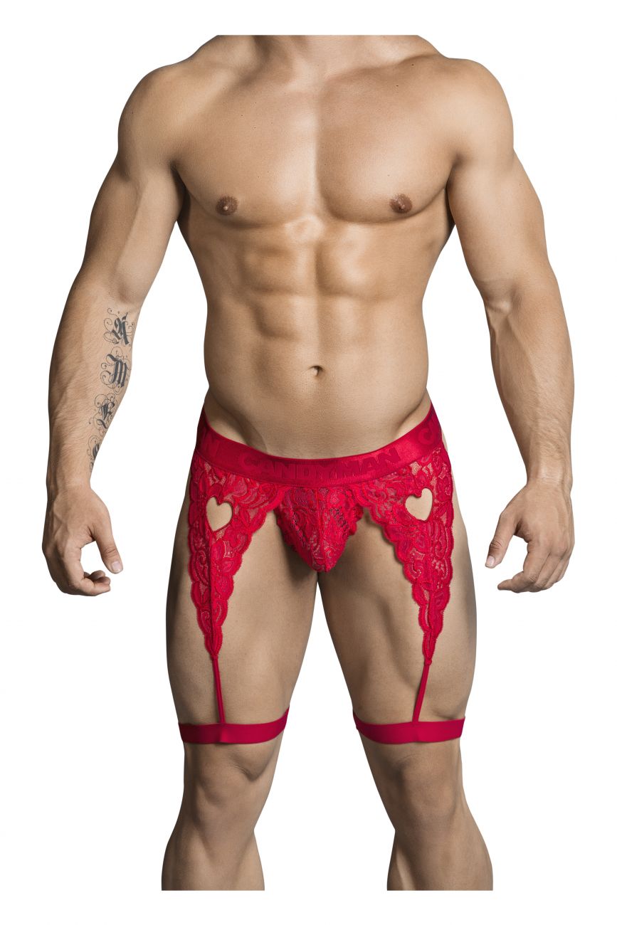 CandyMan Red Lace Thong - Sexy Men's Underwear - CandyMan Fashion