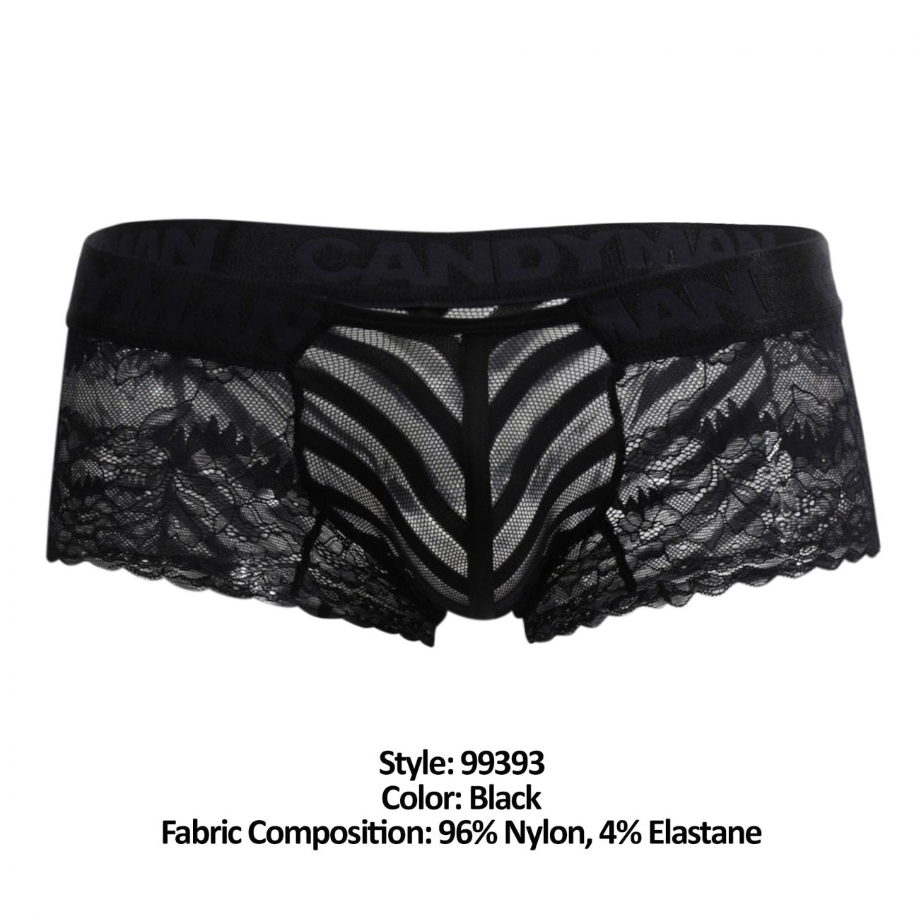 CandyMan 99868 Lace Briefs Color Navy main image 0