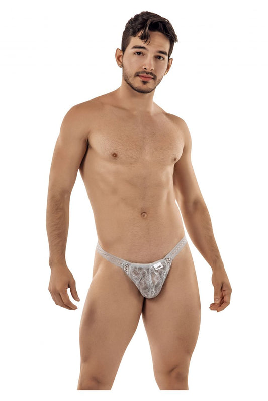 CandyMan 99420 Double Lace Thongs Color Gray