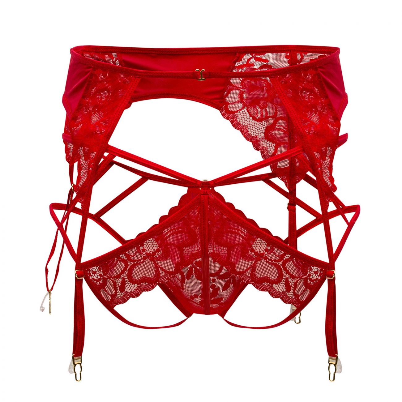 CandyMan 99550 Lace Garter-Jockstrap Outfit Color Red CandyMan Fashion CandyMan 99550 Lace Garter-Jockstrap Outfit Color Red CandyMan Fashion