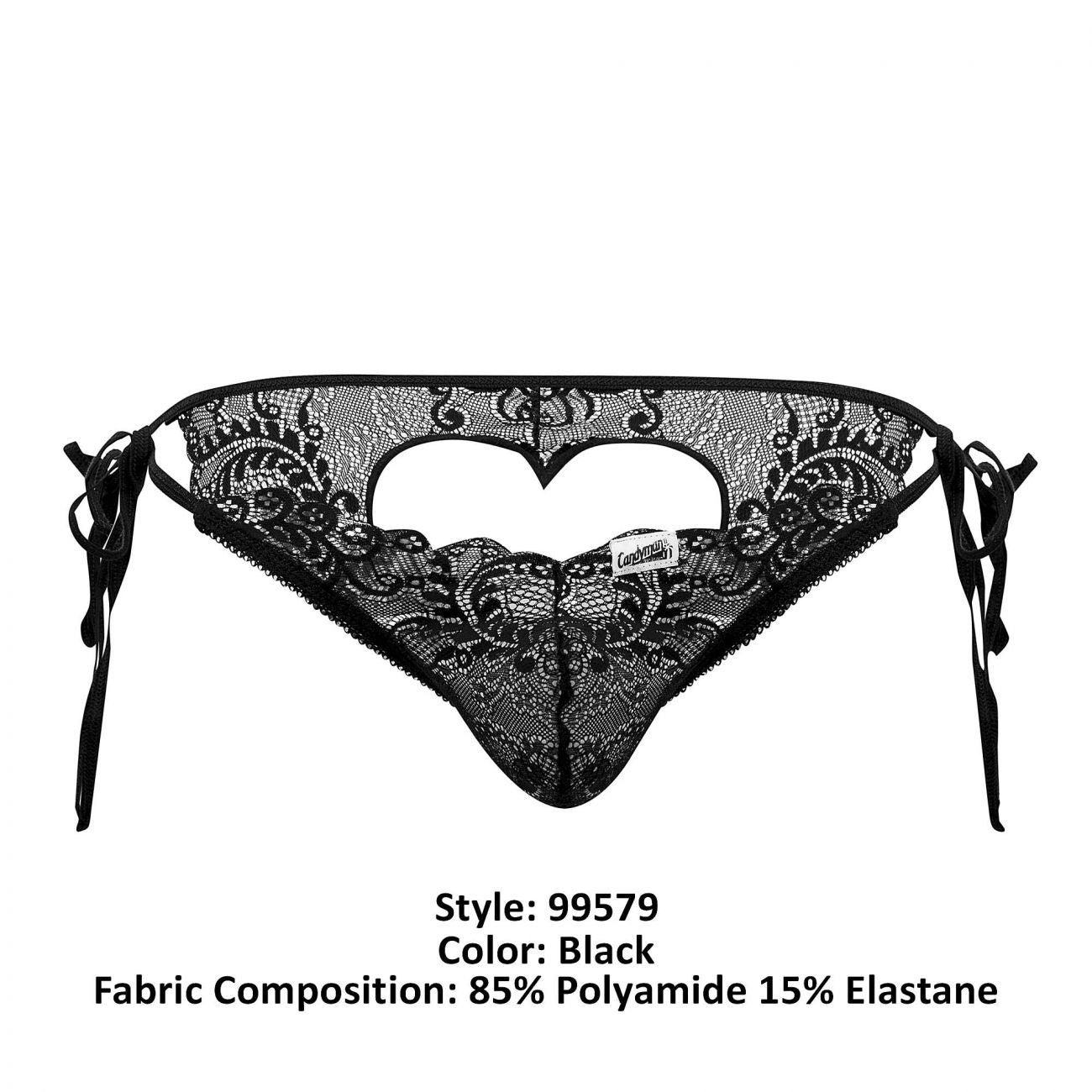 CandyMan 99579 Lace Heart Bikini Color Burgundy