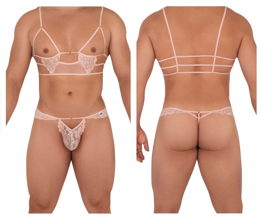 CandyMan 99604 Harness-Thongs Outfit Color Rose