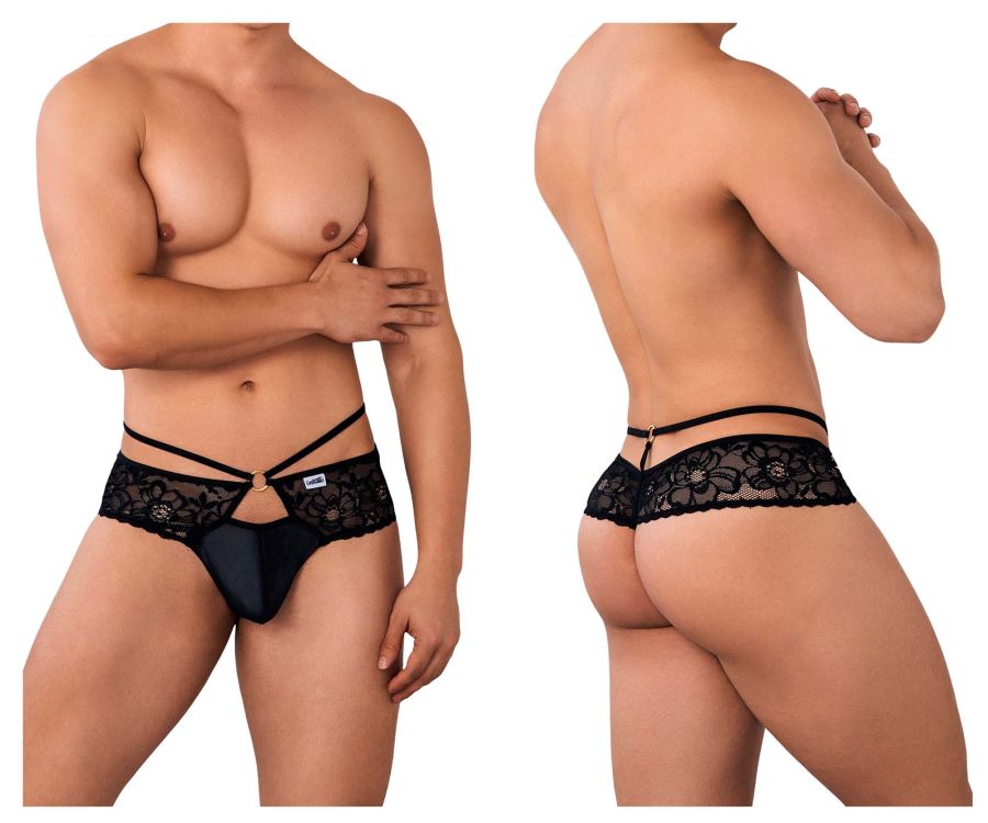 Anything You Want Lace Thong Panty - Black