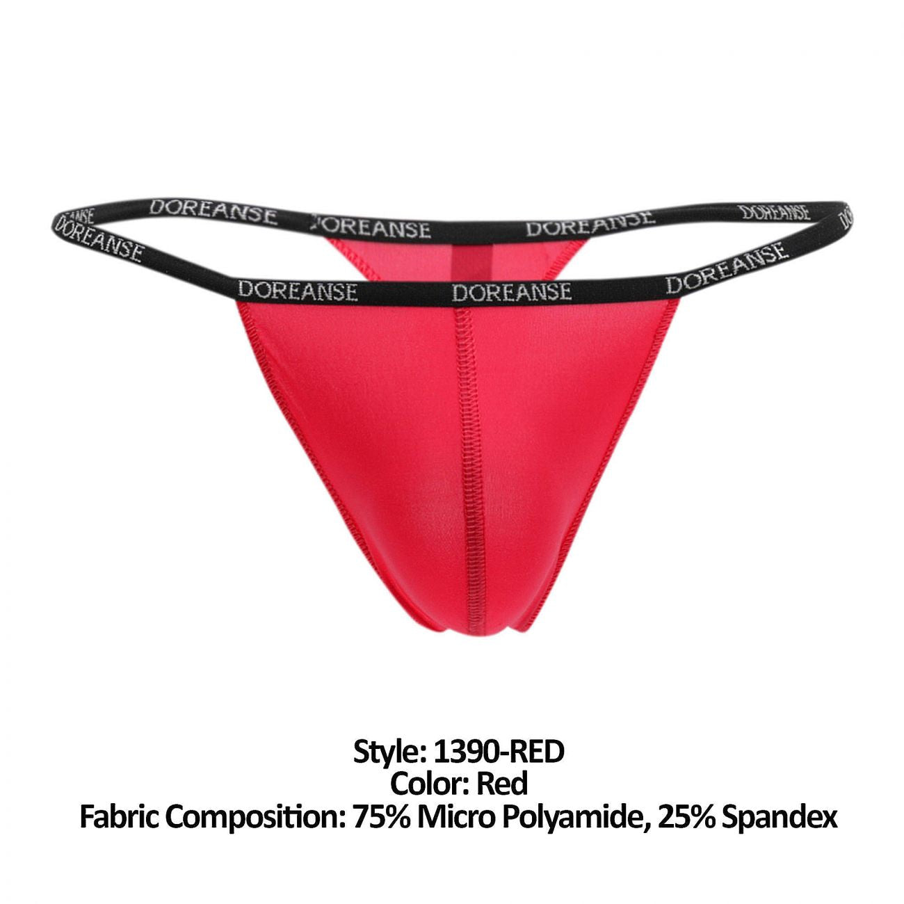 Doreanse 1390-RED Aire Thong Color Red – CandyMan Fashion