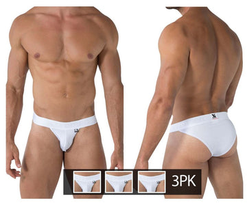 Xtremen 91057-3 3PK Big Pouch Bikini Color White